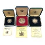 3 silver proof boxed coins