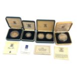 boxed 4 silver proof coins