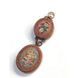 micro mosaic double pendant