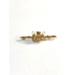 9ct gold Scottish thistle brooch