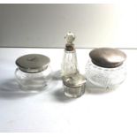 Selection of silver top jars