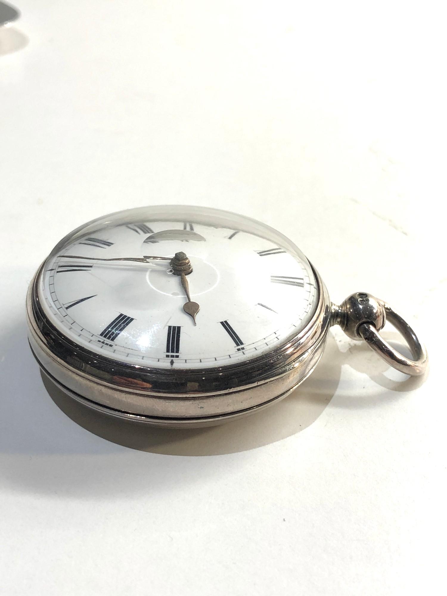 Antique silver fusee verge pocket watch by John Clements London dia end stone good overall condition - Bild 6 aus 6