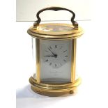 Asprey & Garrard London brass carriage clock good working order