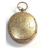 large Georgian gold plated locket measures approx 82mmby 52mm