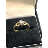 18ct gold diamond ring, ring size approx o, weight approx 2.6g