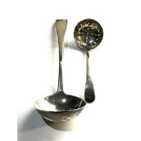 2 silver ladle spoons