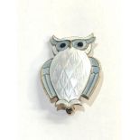 Silver & Enamel David Andersen owl brooch, this brooch is in good overall condition