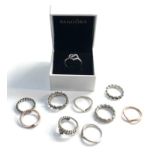 10 silver pandora rings