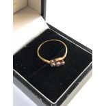 18ct gold diamond ring, ring size approx M, weight approx 1.4g