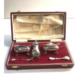 Boxed silver cruet set