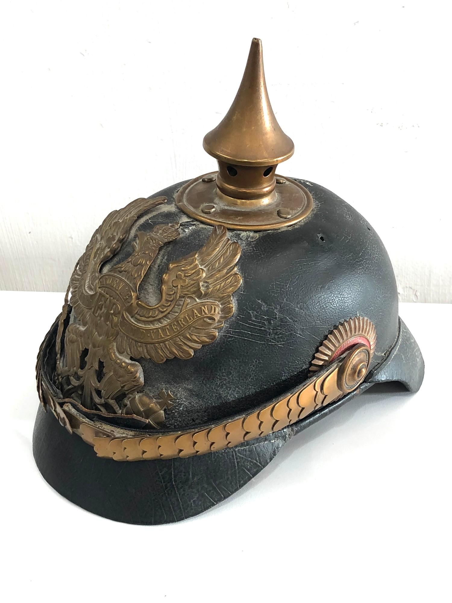 WW1 German original pickelhaube helmet - Bild 2 aus 5