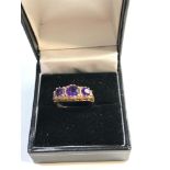 Vintage 9ct gold and tanzanite ring approx weight 2.3g