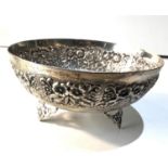 Continental silver bowl measures approx 14cm dia weight 110g