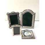 4 mixed size vintage and later silver picture frames 3 are complete and in good condition the