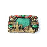 Fine Max Neiger Egyptian revival brooch measures approx 6.6cm by 4cm in good condition