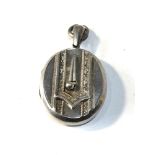 Victorian silver locket measures approx 5.7cm by 3.2cm widest points not hallmarked but xrt tested