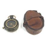 ww1 British officers military compass in leather case dated 1917