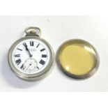 Large Antique Winegartens London Railway Regulator Pocket Watch the watch is ticking but no warranty