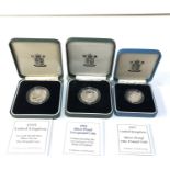 Royal mint silver proof two pound and one pound coins