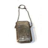 Antique chatelaine silver card case chester silver hallmarks age related marks wear and dents