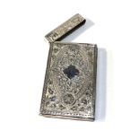 Victorian silver card case birmingham silver hallmarks good condition