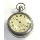 Large antique Elgin Railroad Pocket Watch in Good overall condition watch is ticking but no warranty