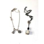 2 silver Pandora necklaces