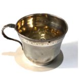 Antique French silver cup dents and marks measures approx 8.5cm dia height 6.5cm weight 110g