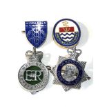 4 police and ambulance service badges includes derbyshire and london