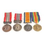 ww1 medal pair and fire service medal to 50832 pte f.t wilson liverpool regiment