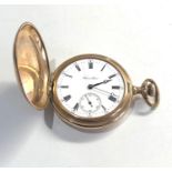 Antique Hamilton Lancaster gold plated full hunter Pocket Watch 17 Jewels watch is full wound not