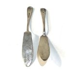 2 small silver butter knives