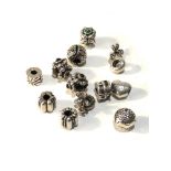 12 silver Pandora charms