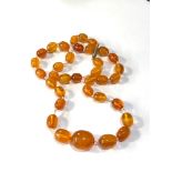 Antique amber bead necklace 27g