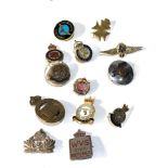 15 military lapel & sweetheart brooches