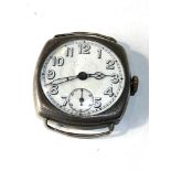 Early vintage silver rolex wristwatch case measures approx 32.5mm not including lus or winder non