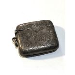 Antique silver vesta match striker