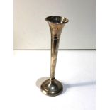 Vintage silver flower vase Birmingham silver hallmarks height 20cm in good vintage condition light