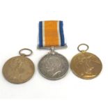 3 ww1 medals includes m.25916r.roberts s.b.a.r.n j.51327e.w.p clay ord r.n t4-159457 drv c brantigam