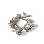 Silver charm bracelet weight 43g