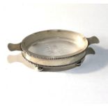 Small silver butter dish chester silver hallmarks glass liner measures approx 12.5cm by 6.8cm