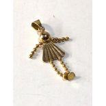 18ct gold girl charm / pendant 2.2g