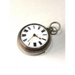 Antique silver fusee verge pair case pocket watch h fehrenbach Bishop stortford the watch winds