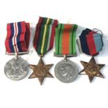 4 ww2 medals and ribbons inc pacific star