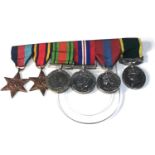 WW2 medal group inc burma star and territorial medal and imperial service medal named to john