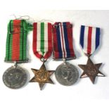 4 ww2 medals and ribbons inc pacific star