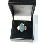 9ct gold opal ring weight 4g