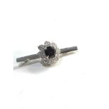 18ct white gold diamond and stone set brooch weight 8.13g