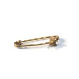 9ct gold fob bar brooch 2.5g