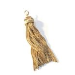 large 18ct gold tassel pendant 15.3g xrt tested as 18ct gold